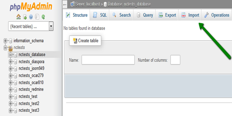 آموزش رستور بک آپ دیتابیس با phpMyAdmin