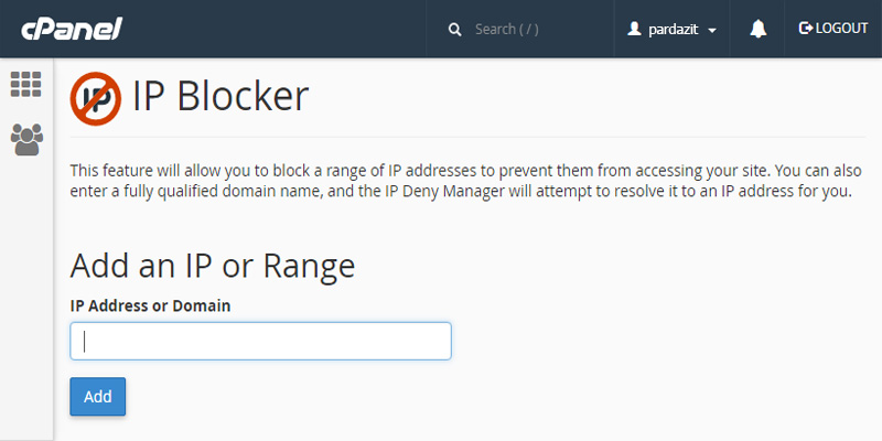 آموزش مسدود سازی IP در سی پنل