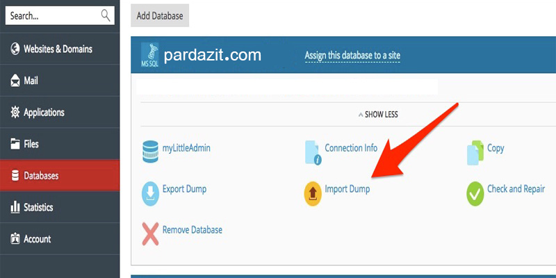 آموزش Restore دیتابیس MSSQL در پلسک