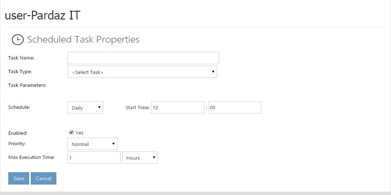 آموزش ایجاد Scheduled Task در WebsitePanel
