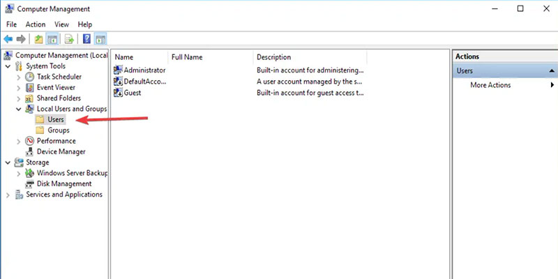 آموزش ساخت یوزر جدید در ویندوز سرور