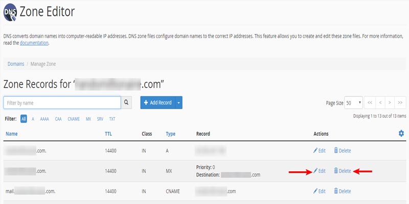 آموزش ایجاد MX Record در cPanel