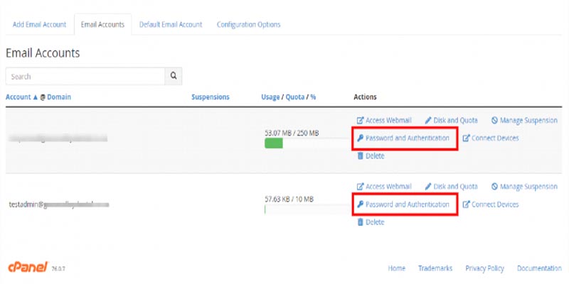 آموزش تغییر رمز ایمیل در cPanel و Webmail