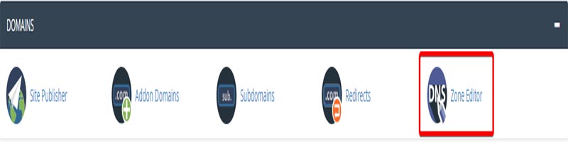 آموزش کار با قسمت Zone Editor در cPanel