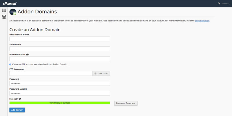 آموزش کامل ایجاد Addon Domain در cPanel