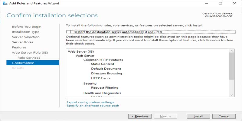 آموزش کامل نصب IIS روی ویندوز سرور 2019