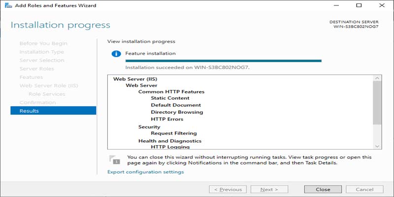 آموزش کامل نصب IIS روی ویندوز سرور 2019