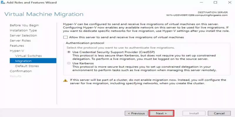 آموزش کامل نصب و کانفیگ Hyper-V در ویندوز سرور 2019