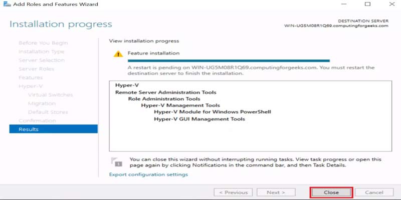 آموزش کامل نصب و کانفیگ Hyper-V در ویندوز سرور 2019